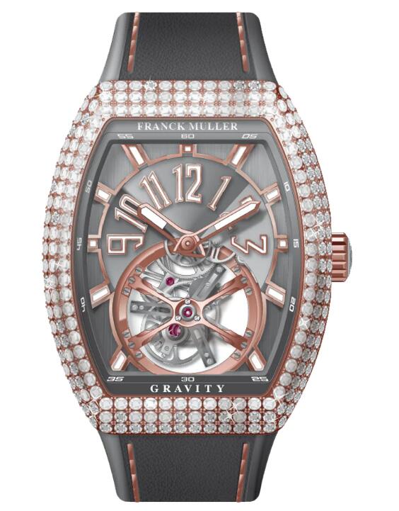 Review Franck Muller Vanguard Gravity Tourbillon Rose Gold Diamonds Replica Watch V 41 T GRAVITY CS D (TT) (5N) (TT BLC 5N)